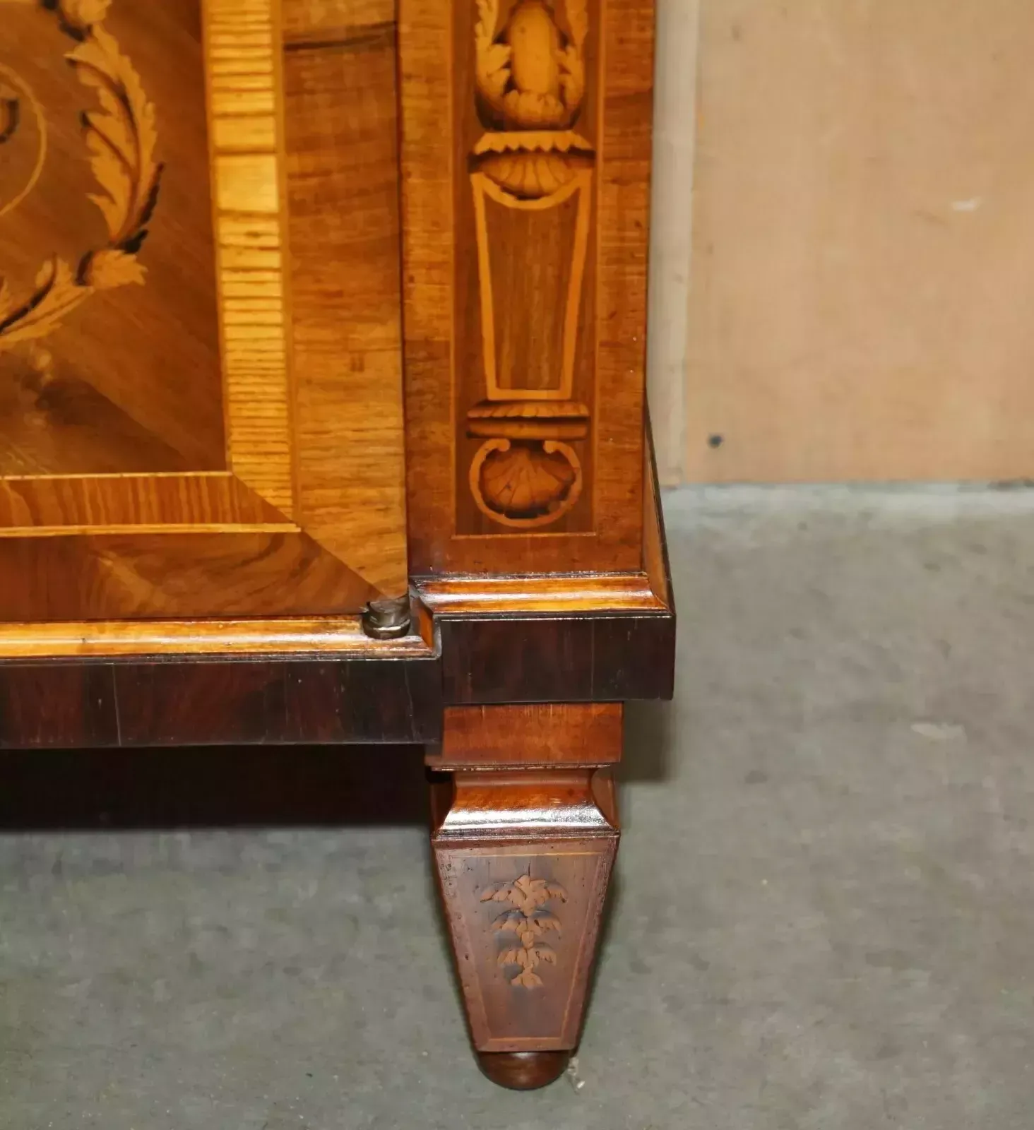 4950.0 Stunning Vintage Italian Marquetry Inlaid Wardrobe Armoire Or Hall Cupboard photo