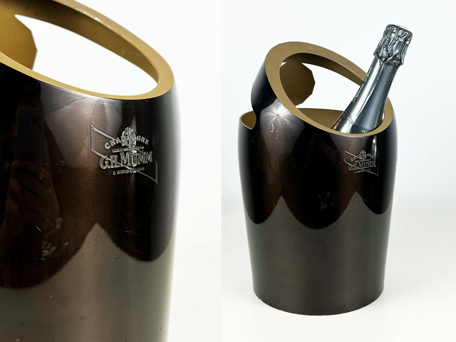 Vintage Rare G.H Mumm Champagne Bucket, L'orfevrerie D'anjou French Ice Bucket, Wine Cooler, Vintage Barware