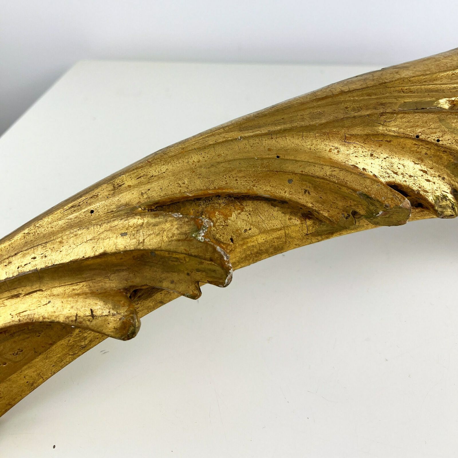 Antique 19th Century Gilt Wood Carving Fragment, Architectural Salvage, Italian Antique Salvage Decor photo Art