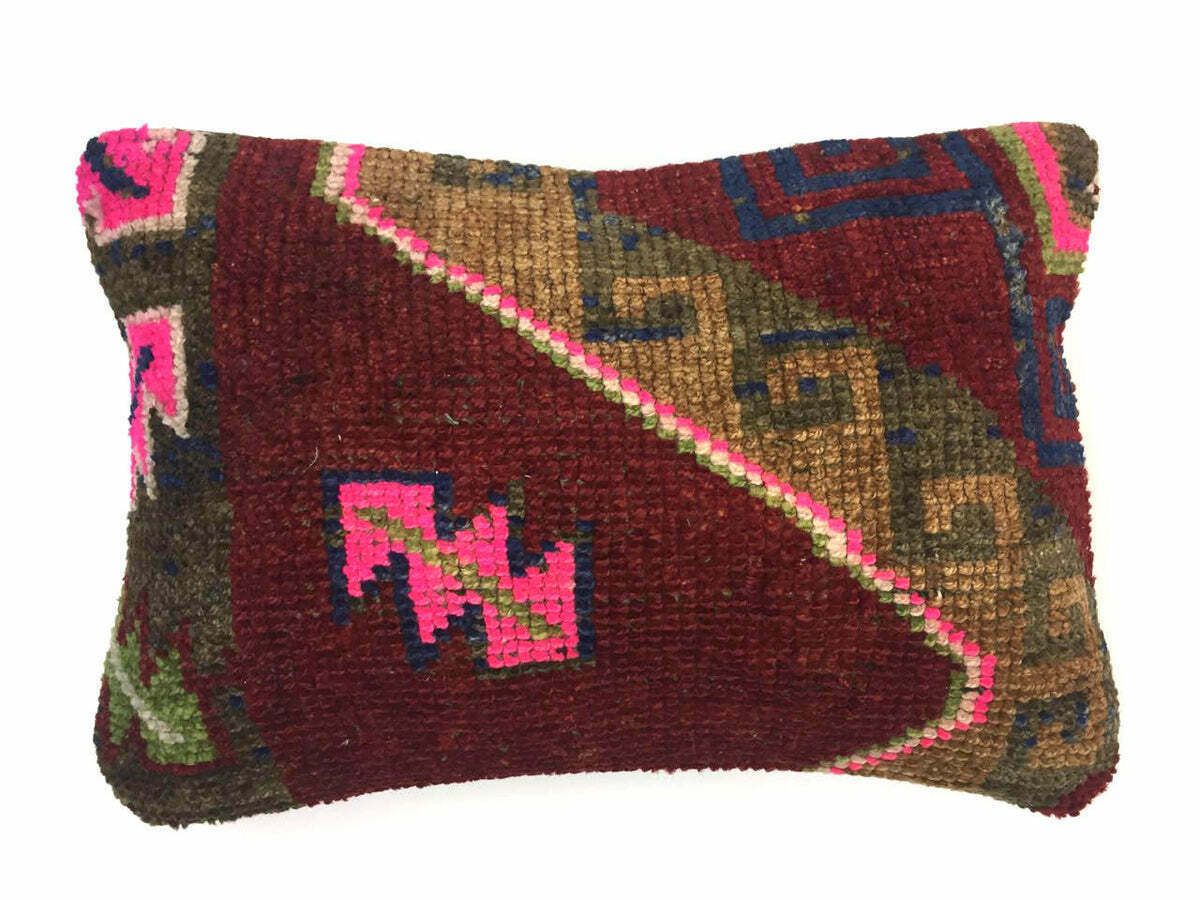 Handmade Carpet Cushion Cover Carpet Pillow 60x40cm Turkish 64188