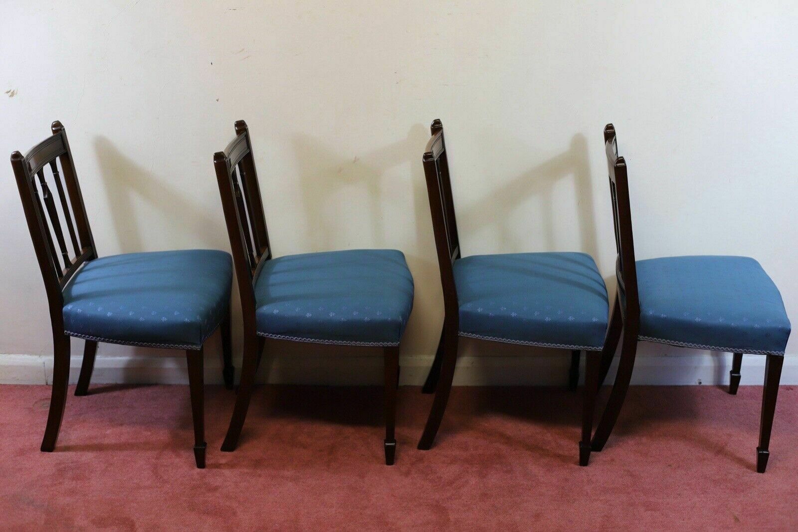 Beautiful Set Of Eight 19th Century Mahogany Dining Chairs photo for sale