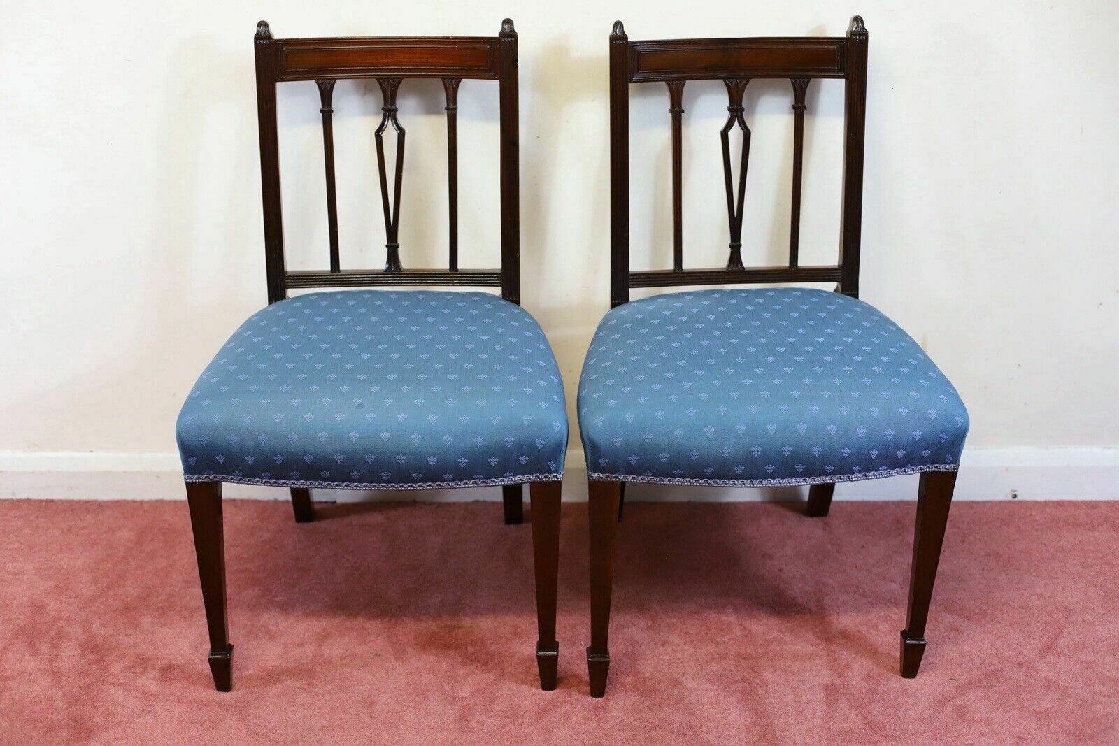 1395.0 Beautiful Set Of Eight 19th Century Mahogany Dining Chairs photo