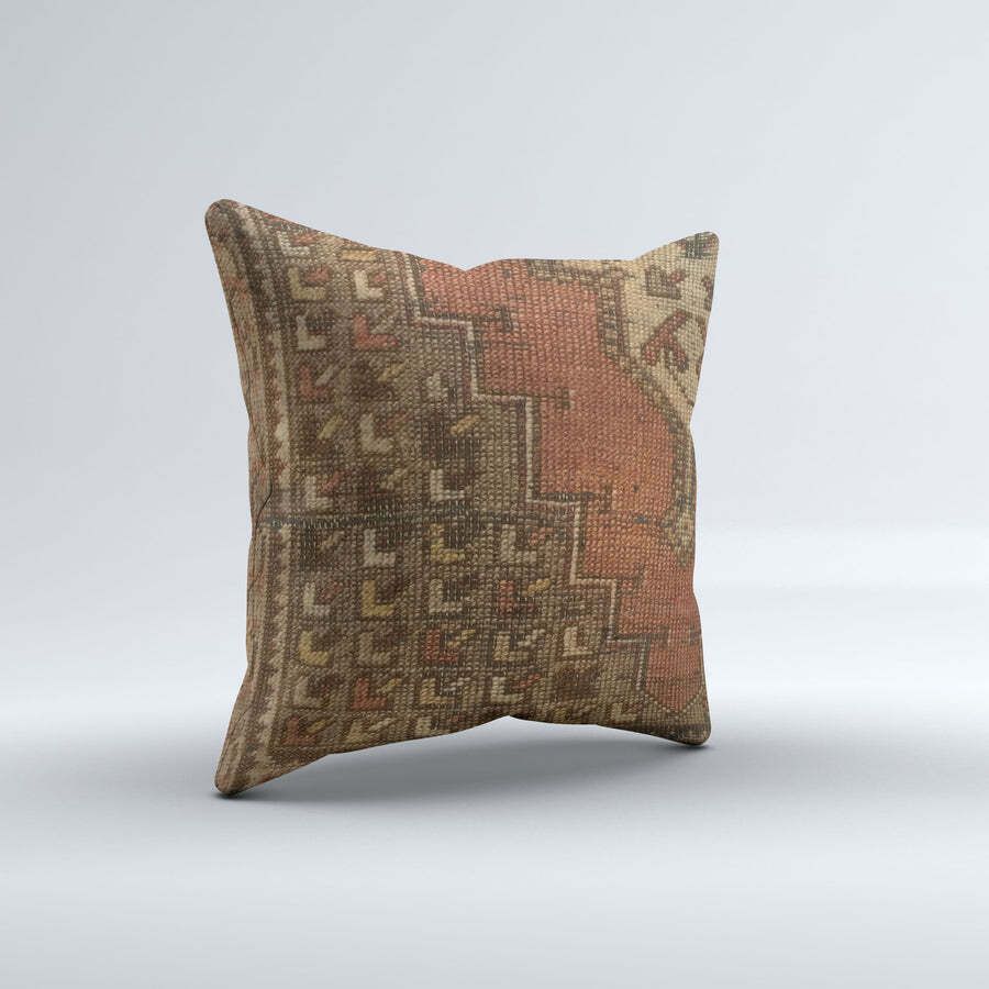 Carpet Cushion Cover, Pillow Case 40x40 Cm Turkish Kilim, Handmade 40903 photo for sale