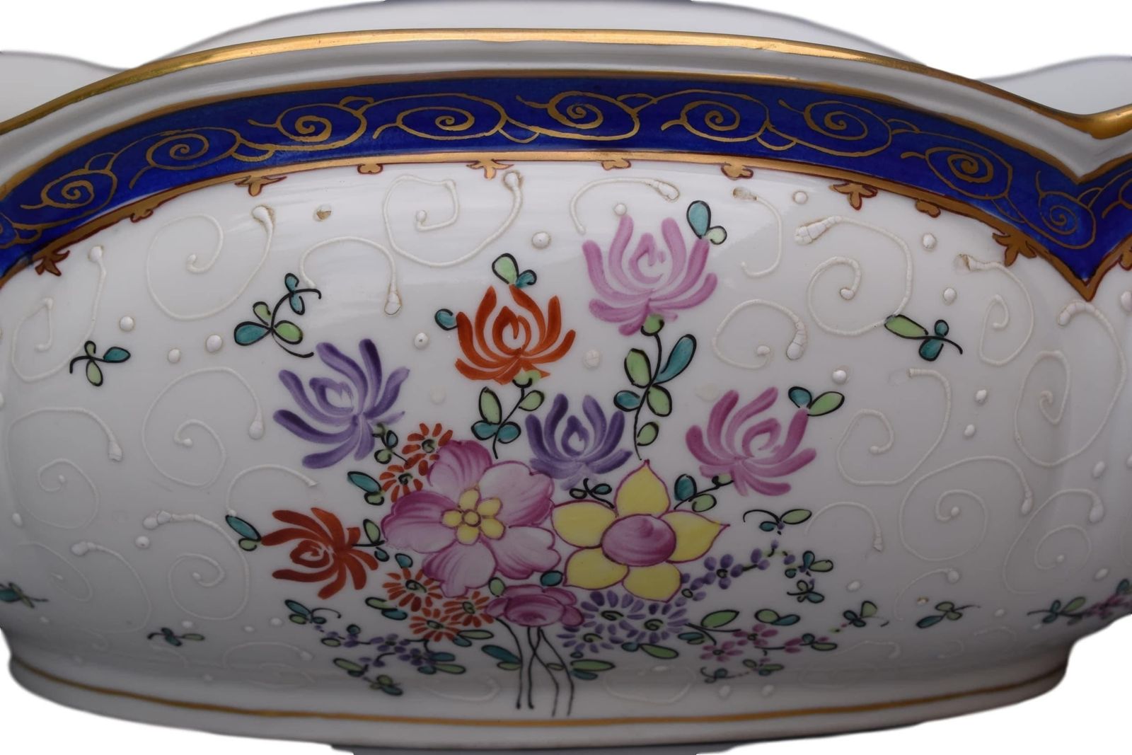 French Antique Paris Samson Porcelain Planter photo for sale