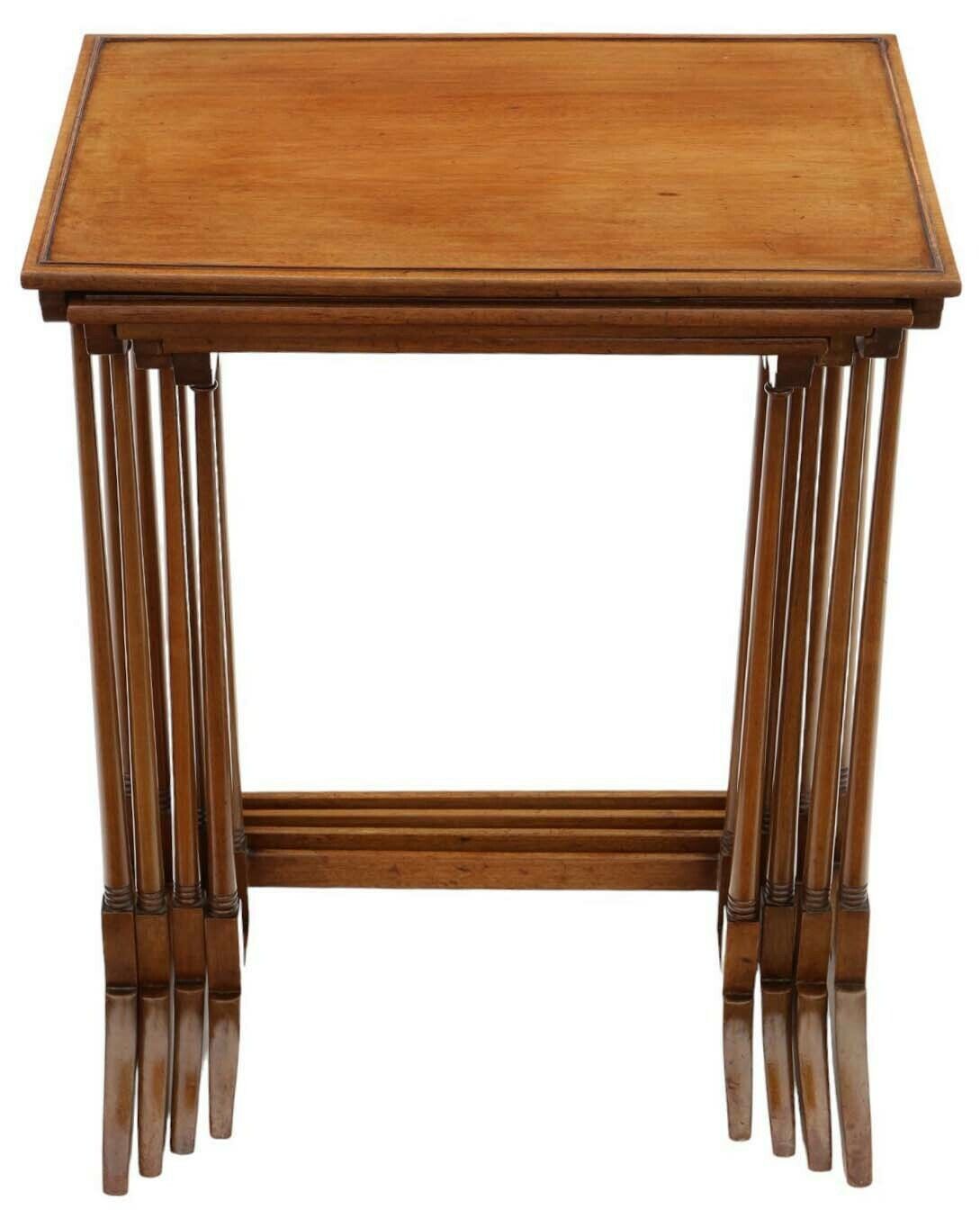 Fine Quality Antique Mahogany Nest Of Four Side Occasional Tables   Circa 1920 photo for sale