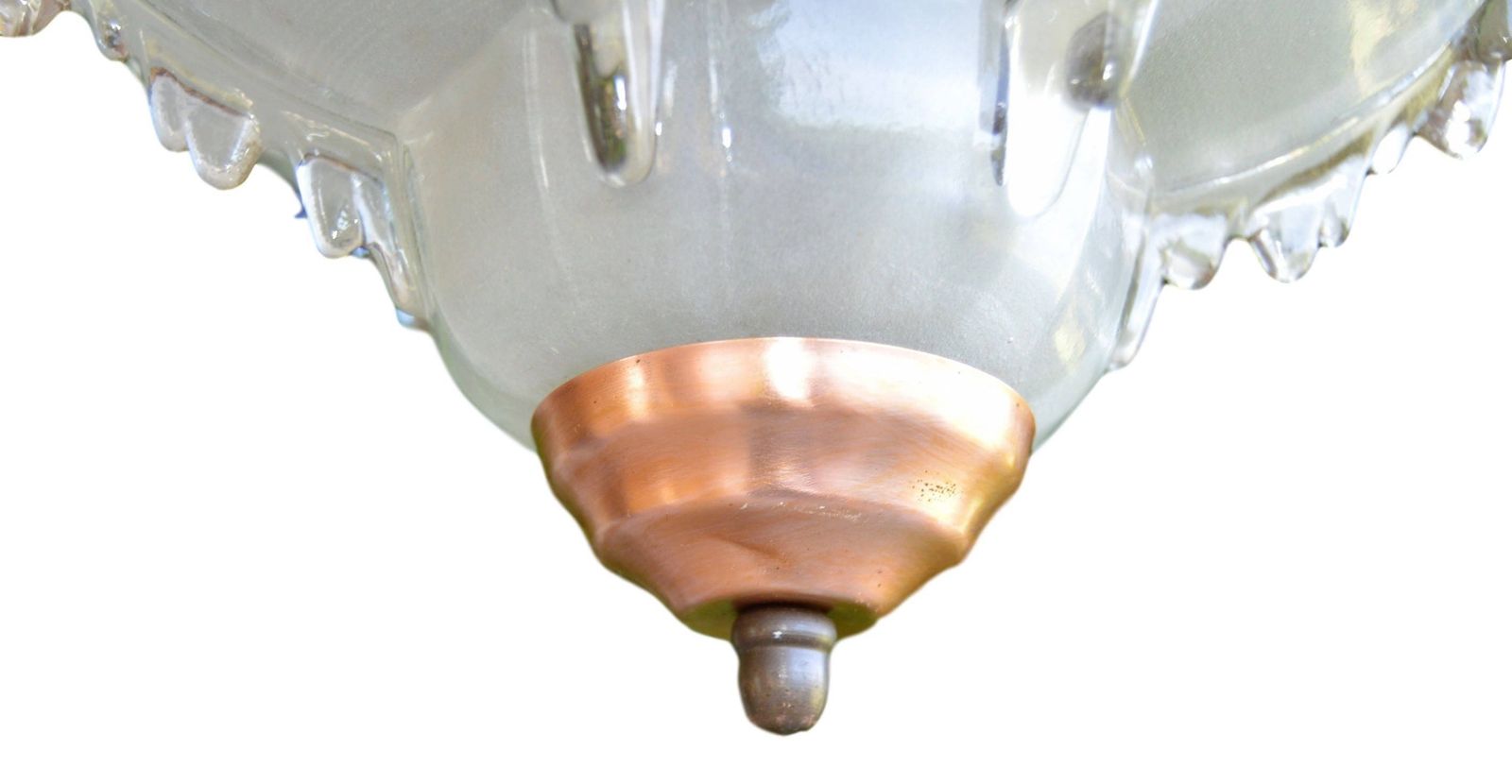 Ezan French Opalescent Glass Art Deco Chandelier Ceiling Lamp Light photo Lighting