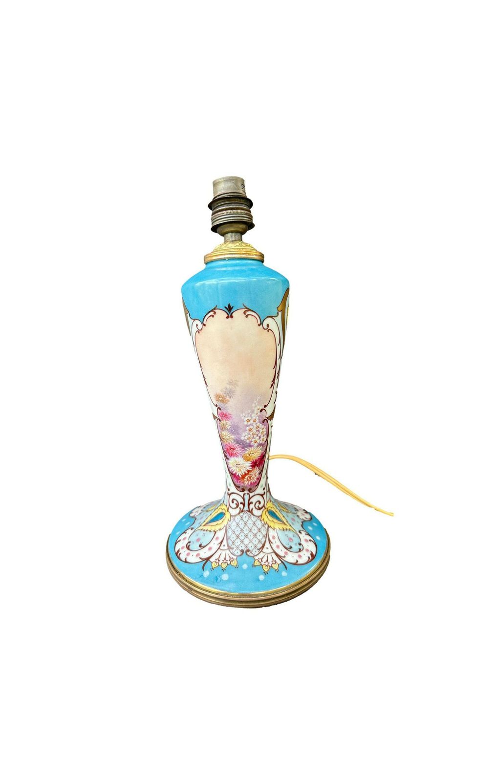 Art Nouveau Limoges French Porcelain Lamp Stand