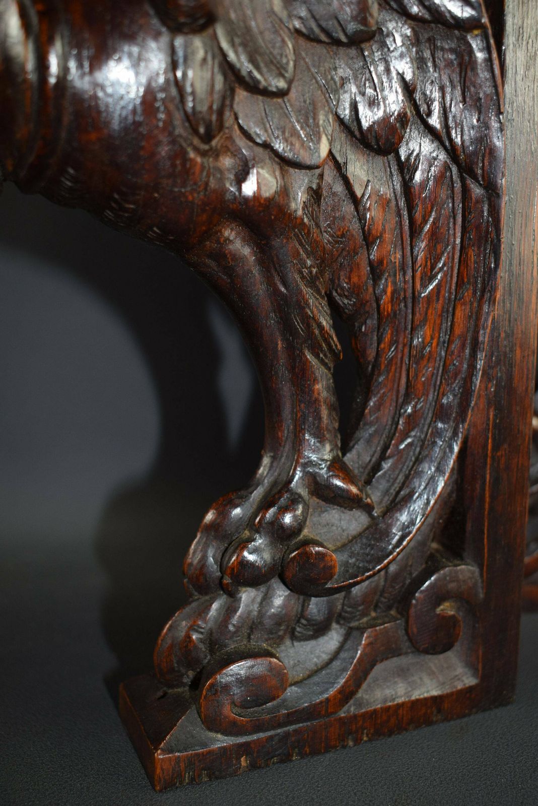 19th French Pair Of Carved Wooden Console Chimera photo buy
