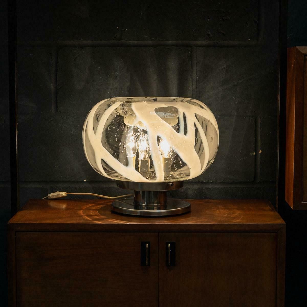 A 20th Century Italian Table Lamp By Carlo Nason For Mazzega, Murano C.1970 photo vintage
