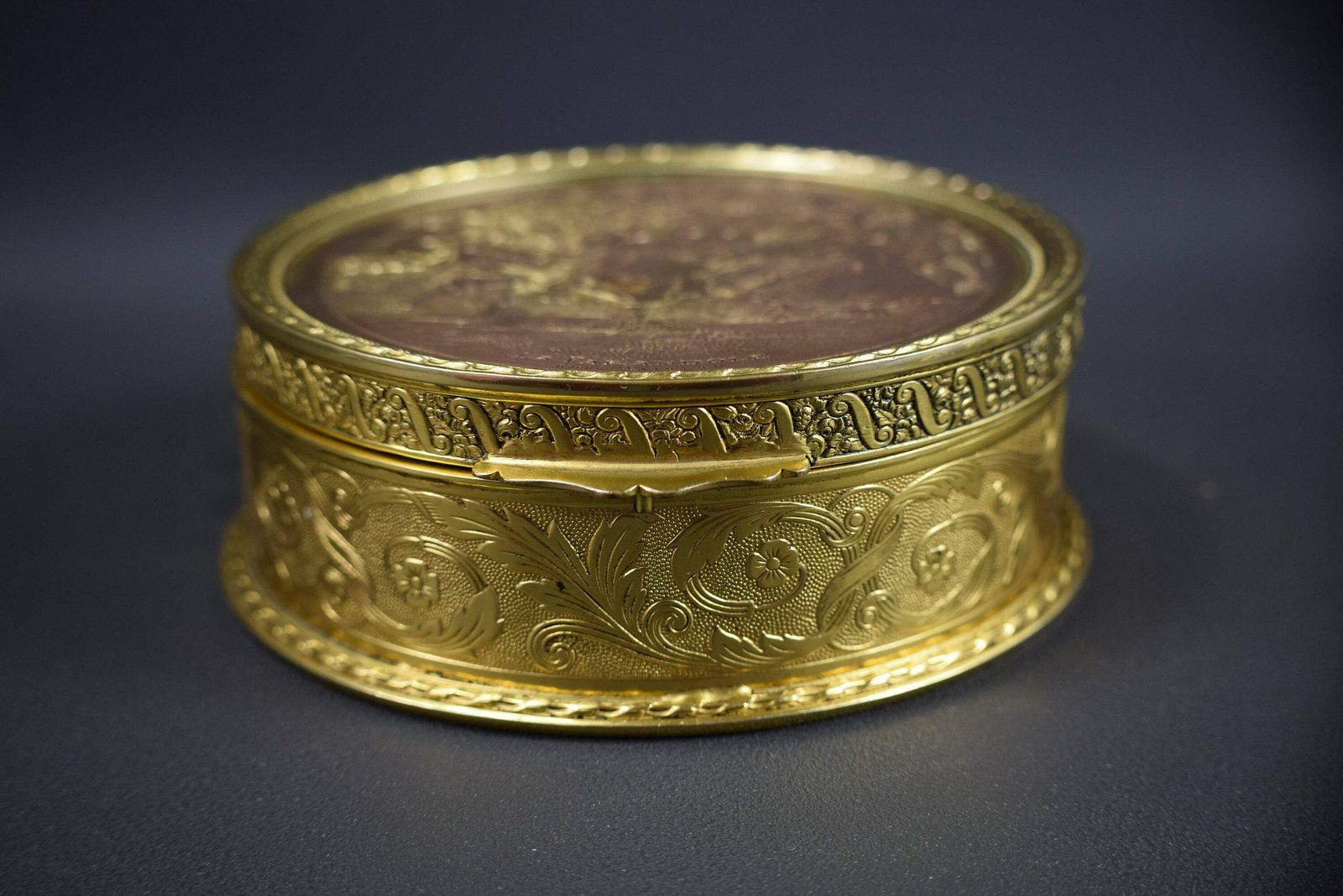 Vintage French Jewelry Box Gilded Brass Copper photo Home Decor