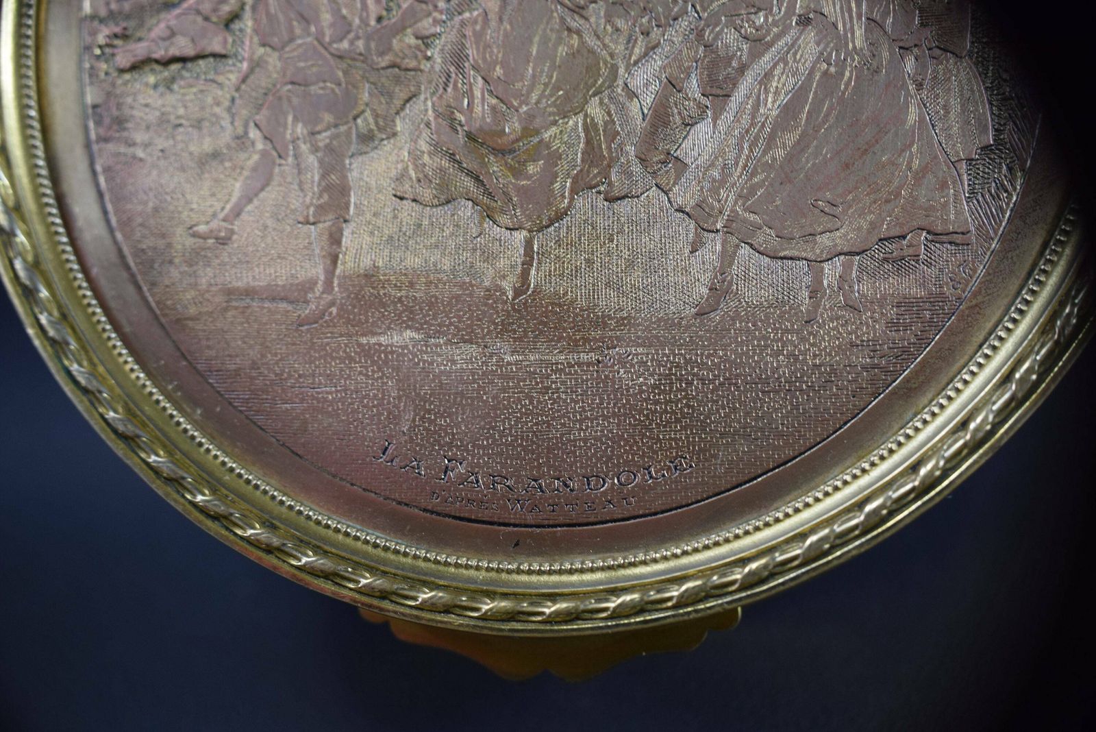 Vintage French Jewelry Box Gilded Brass Copper photo buy