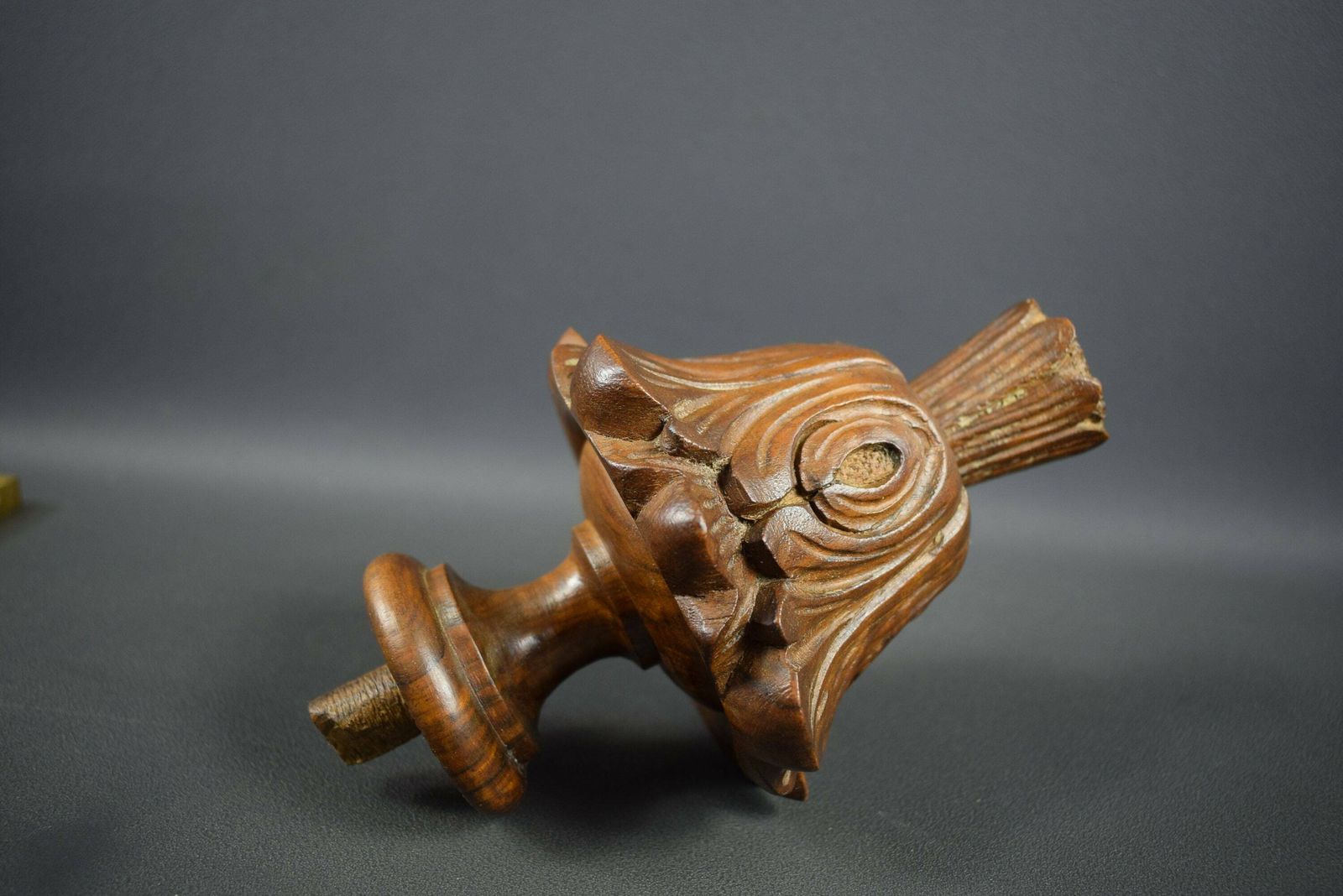 French Antique Wood Stairwell Finial 1 photo 155.0