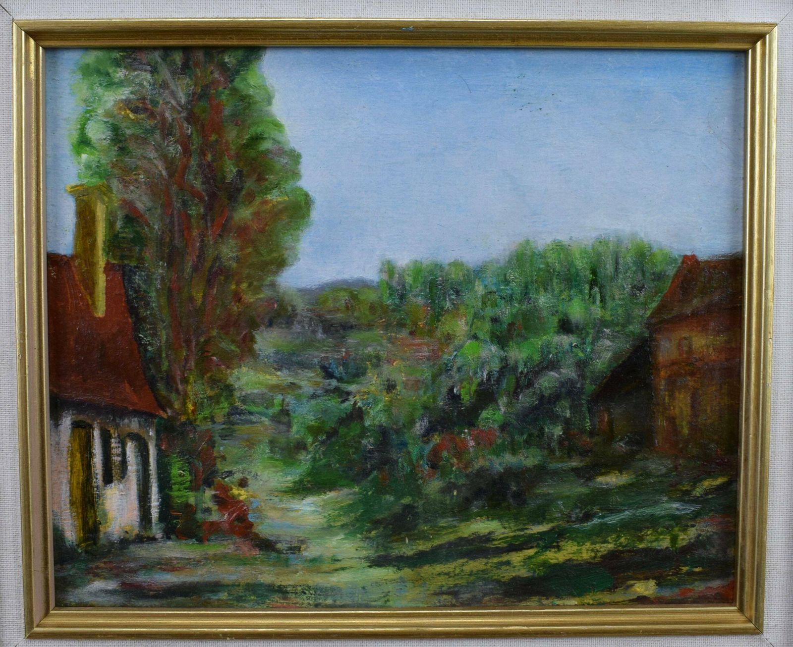 Impressionist Oil Painting French Country photo for sale