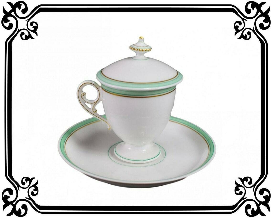 French Porcelain Cream Pot Paris 19th Saint Honoré Paris N4 photo furniture