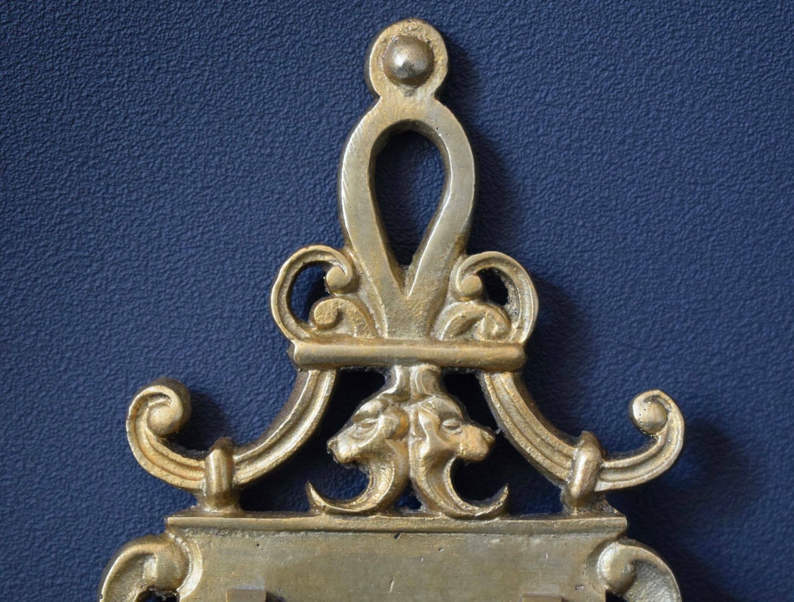 Antique French Bronze Wall Hanging Match Striker Wall Mountable Vesta photo for sale