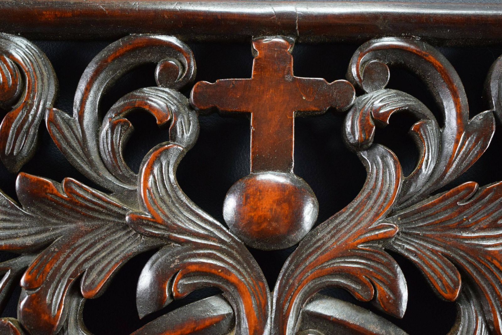French Antique Carved Religious Panel 19th photo 337.0