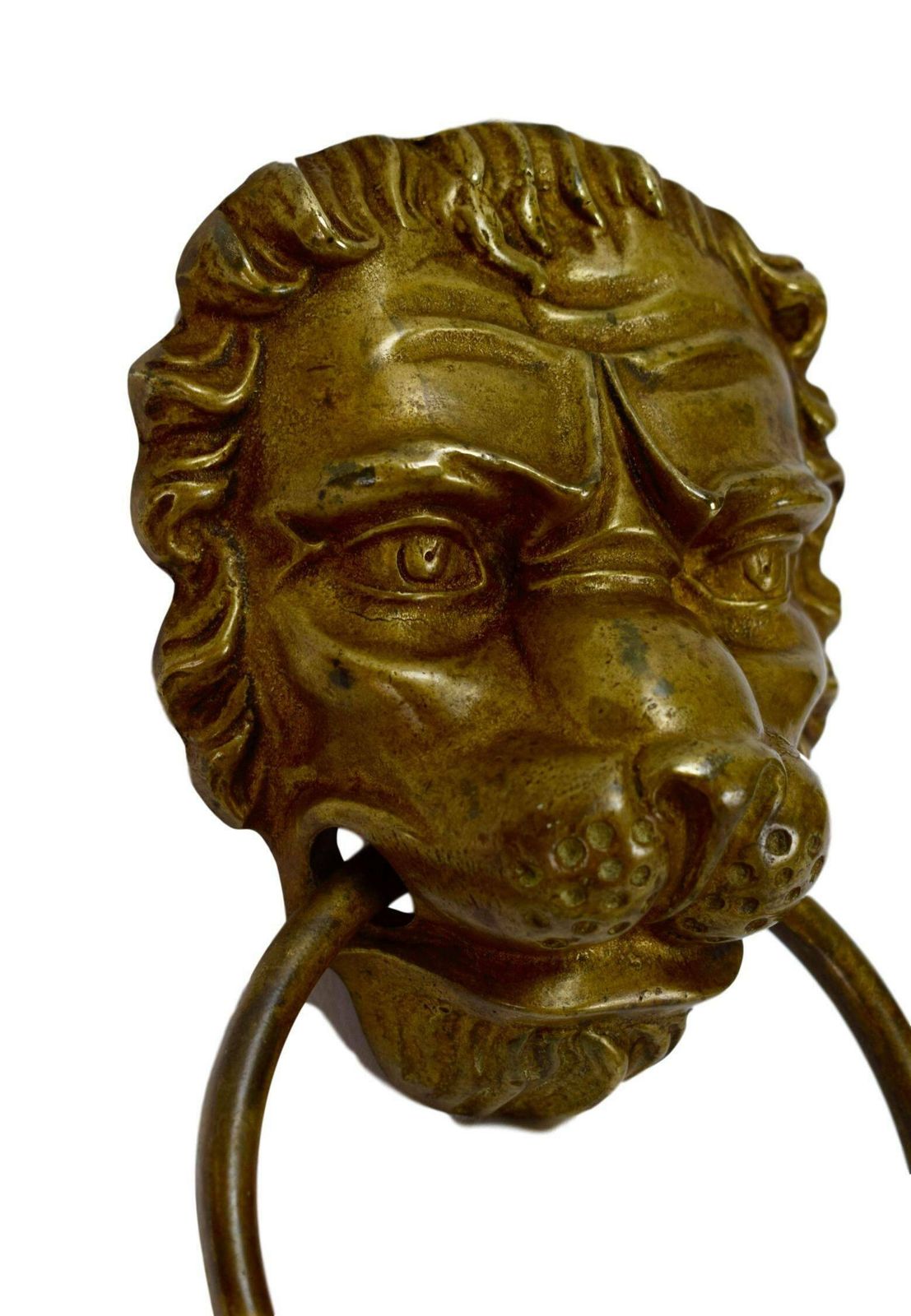 French Antique Large Bronze Lion Door Handle Knocker photo Home Fixtures