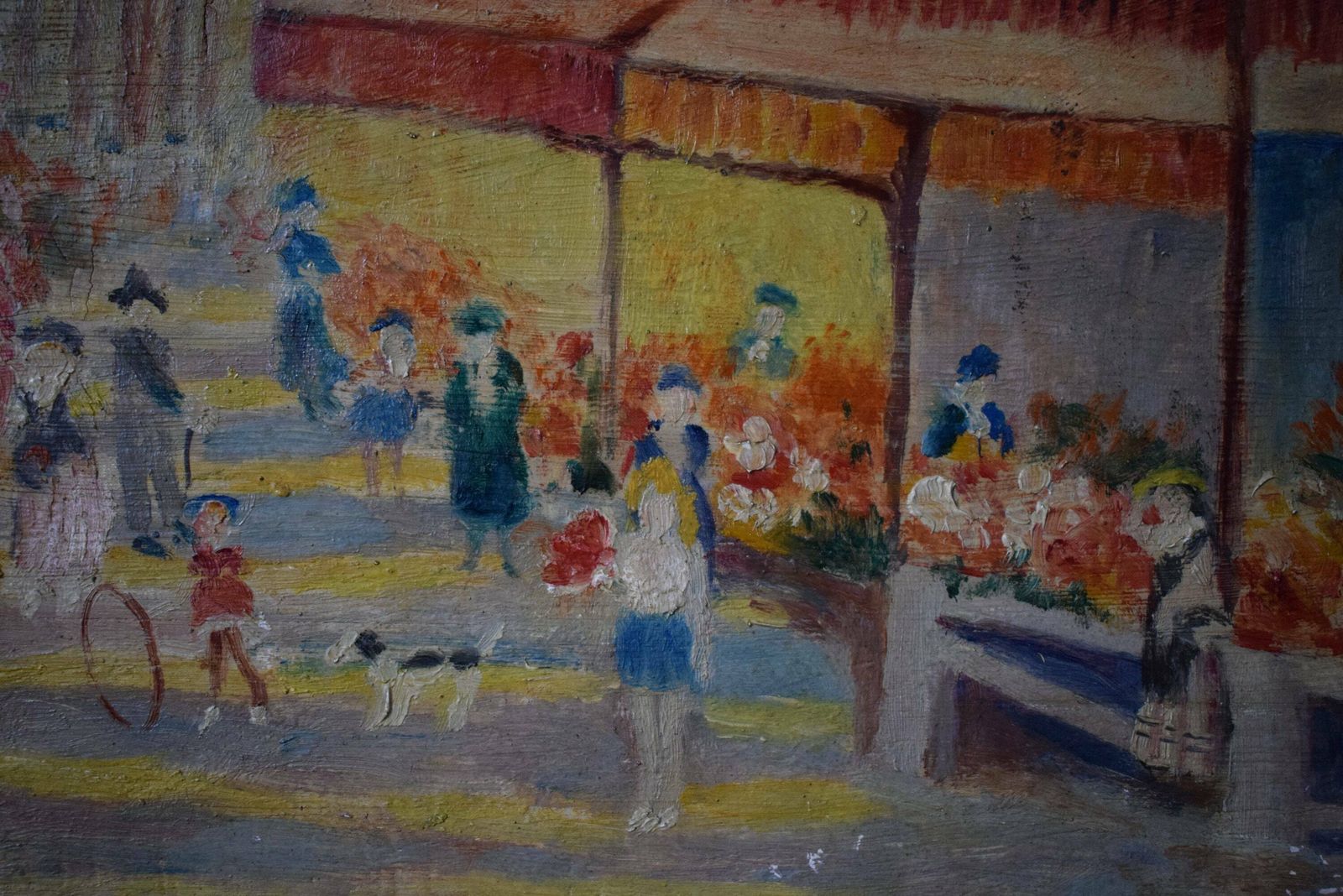 1910's French Impressionnist Oil Painting South Of France Provence photo vinterior