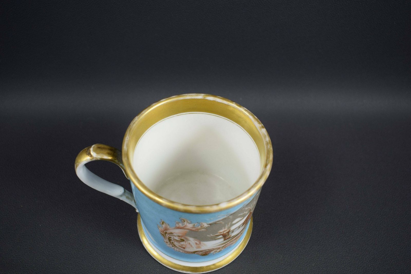French Antique Chocolate Cup Porcelain Of Paris 19th photo vintage