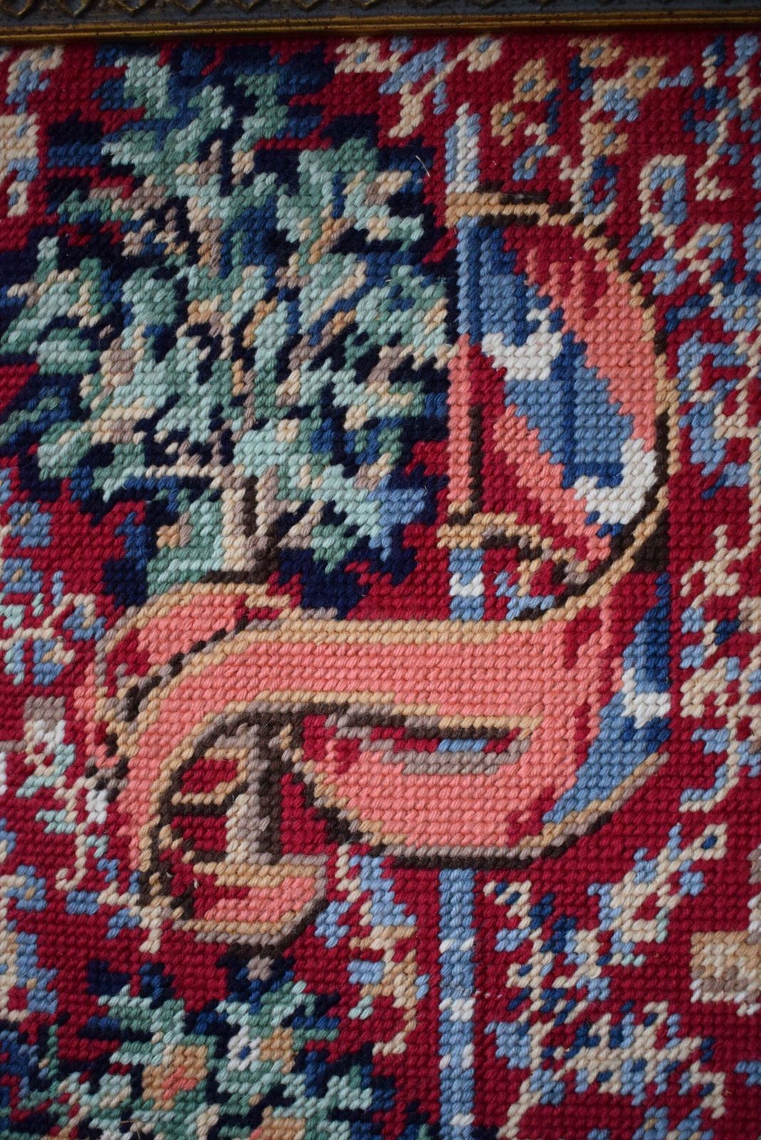 The Lady And The Unicorn Taste Needlepoint Wool Canvas Tapestry Wall Hanging Canvases photo vinterior