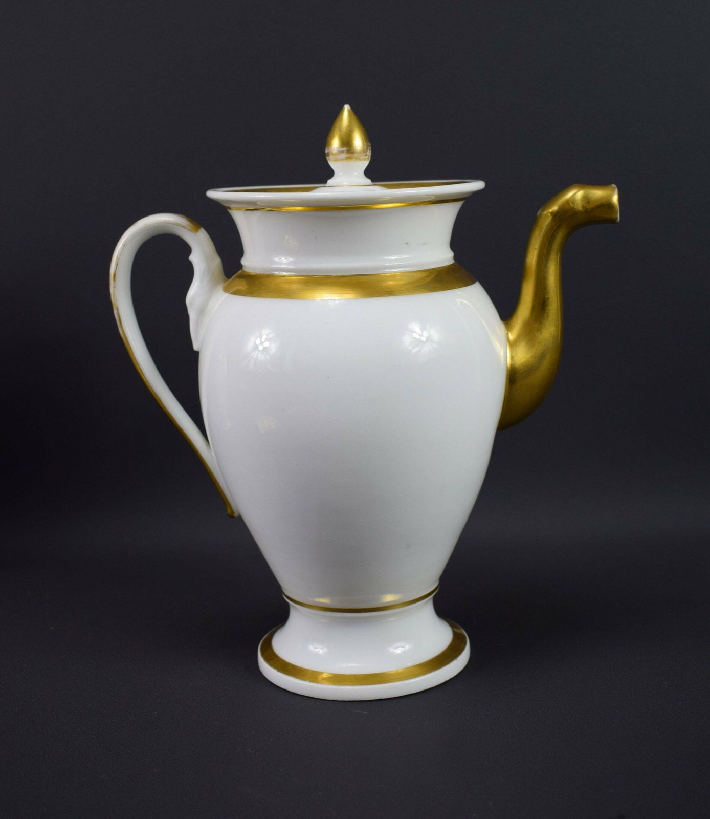 Antique French Vieux Paris Porcelain Coffee Pot 19th photo Home Decor