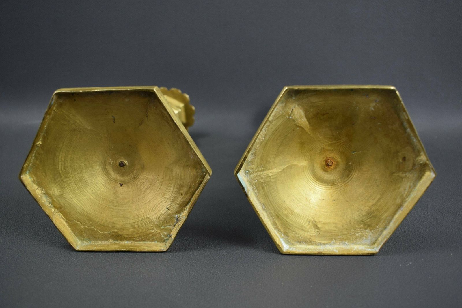 Antique French Pair Of Bronze Candle Holder Napoleon III 19th photo vinterior