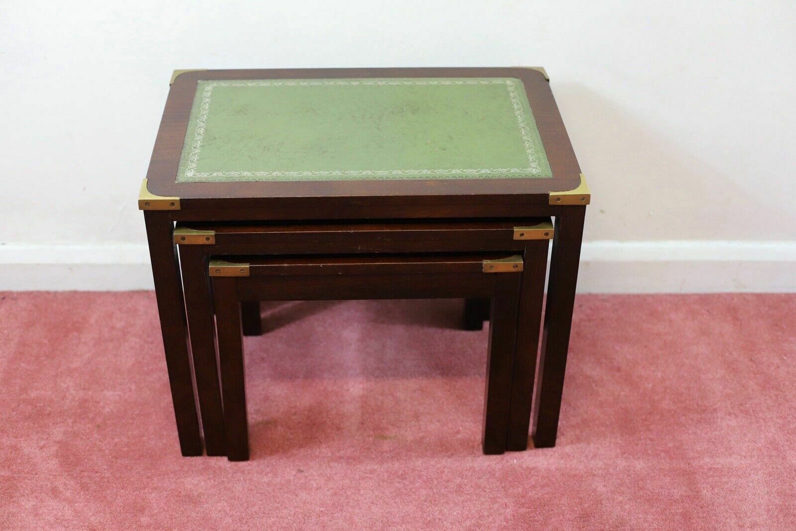 Lovely Campaign Style Nest Of Three Tables photo furniture