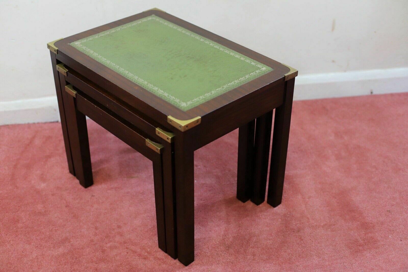 Lovely Campaign Style Nest Of Three Tables photo Furniture