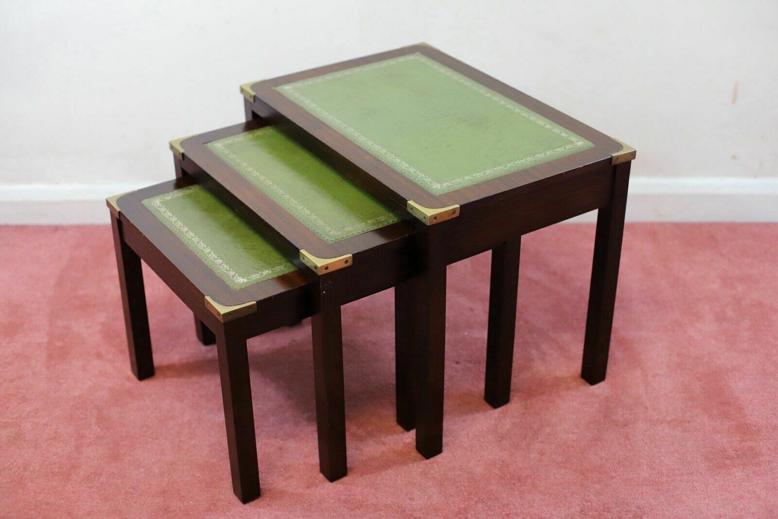 Lovely Campaign Style Nest Of Three Tables photo 395.0