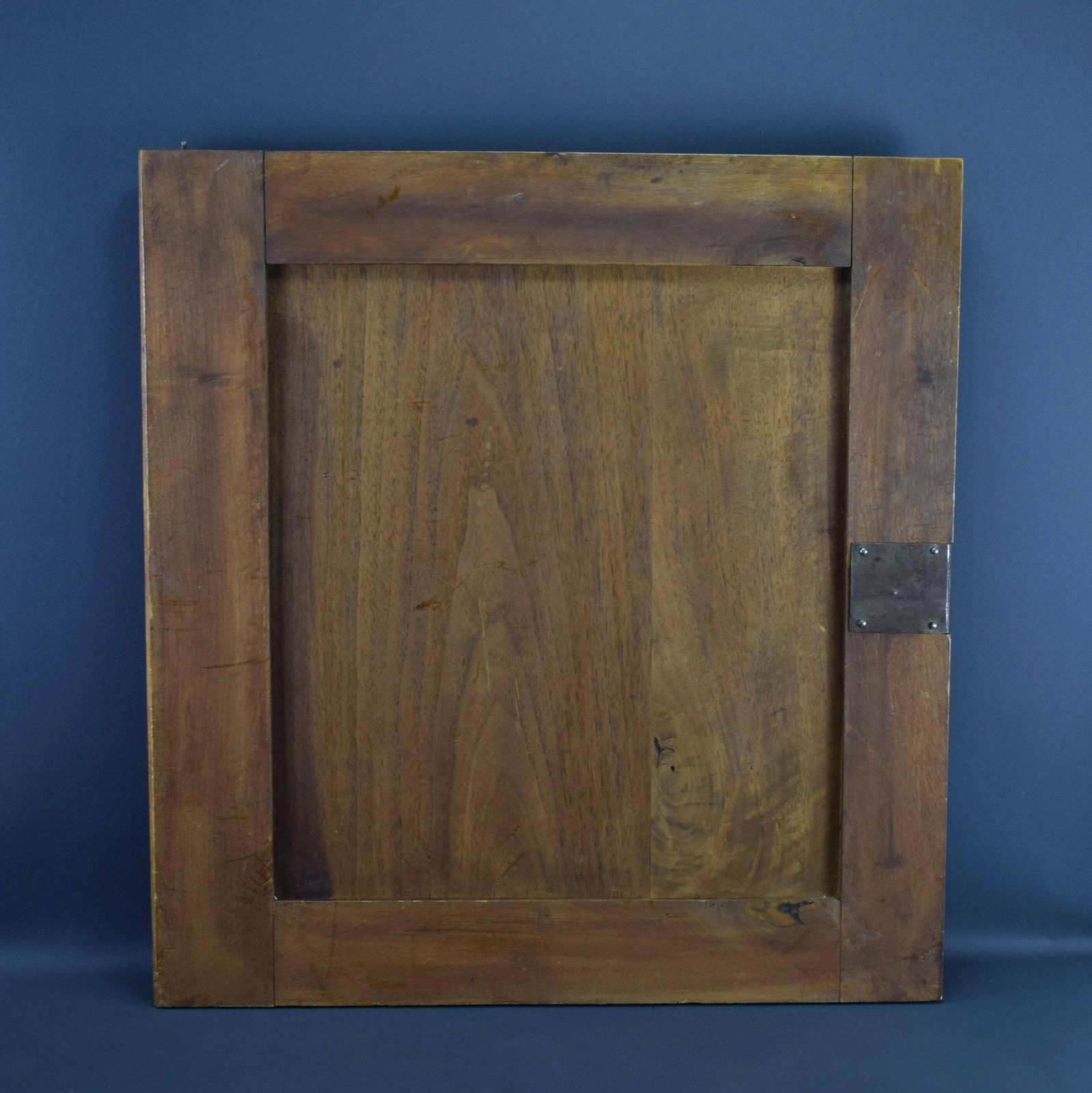 19th Antique Gothic Hand Carved Wood Cupboard Door photo vintage
