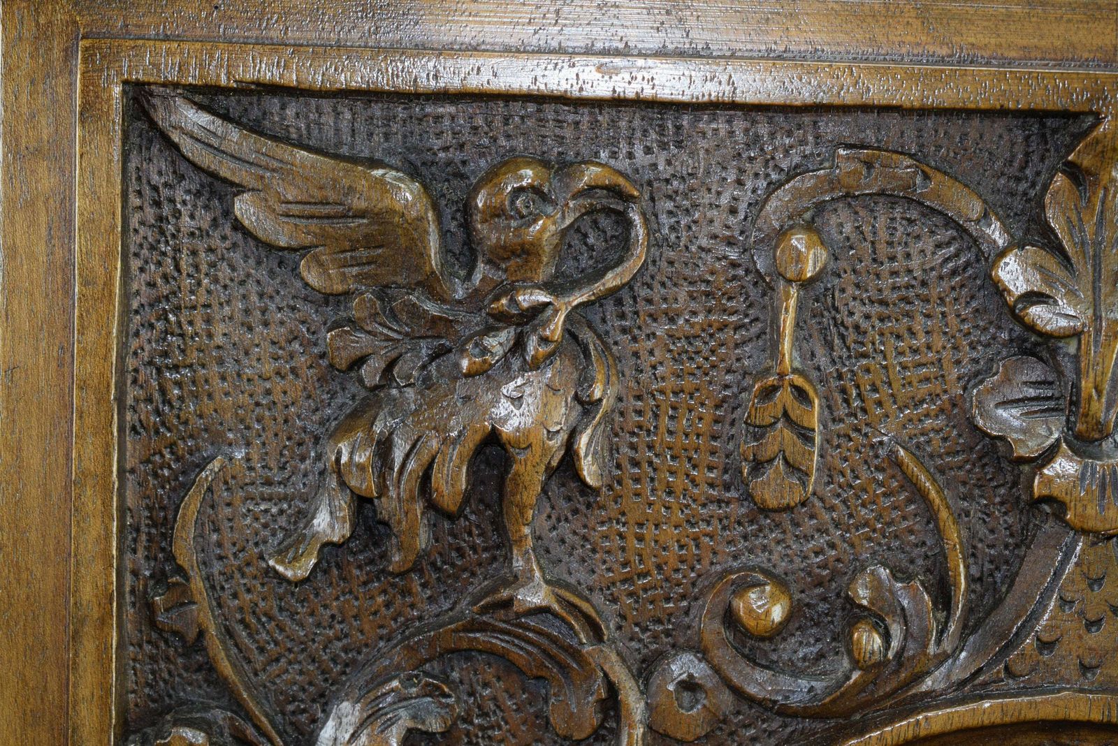 French Antique Gothic Hand Carved Wood Cupboard Door 19th photo Home Fixtures