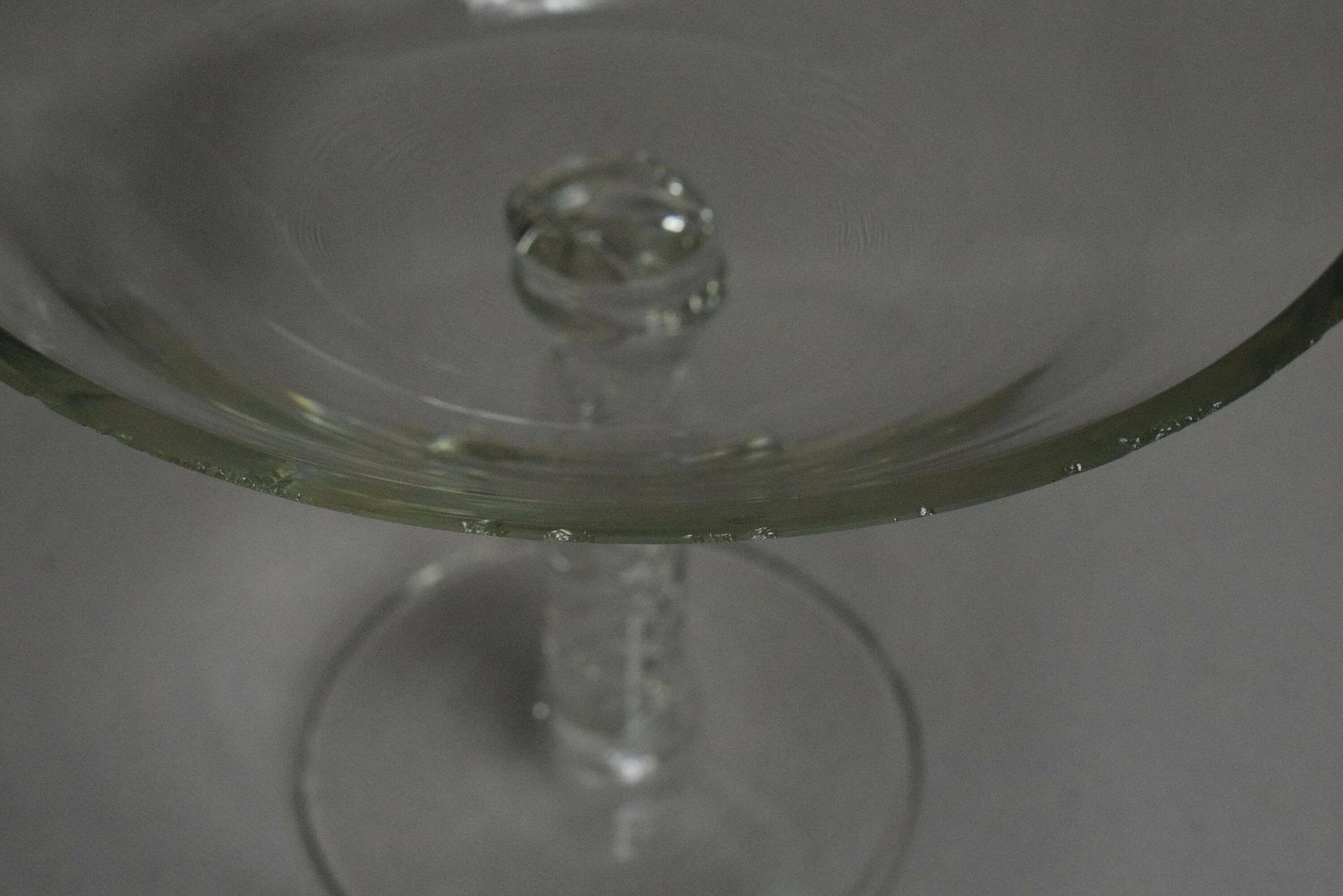 Rare Antique French 18th Century Twist Crystal Bowl Candy Dish photo vinterior