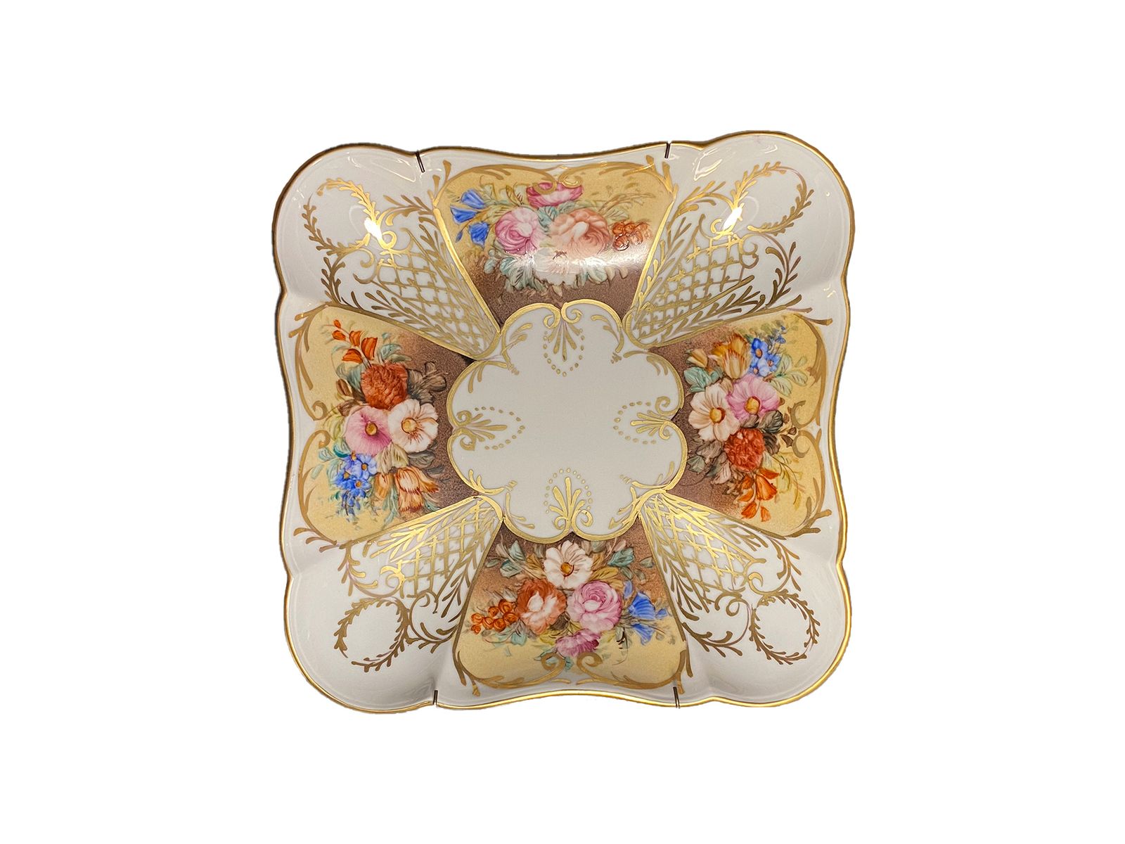 Exquisite Limoges Hand Painted Floral Gilded Plate – Antique French Elegance 22 Centimeters Wide photo vintage