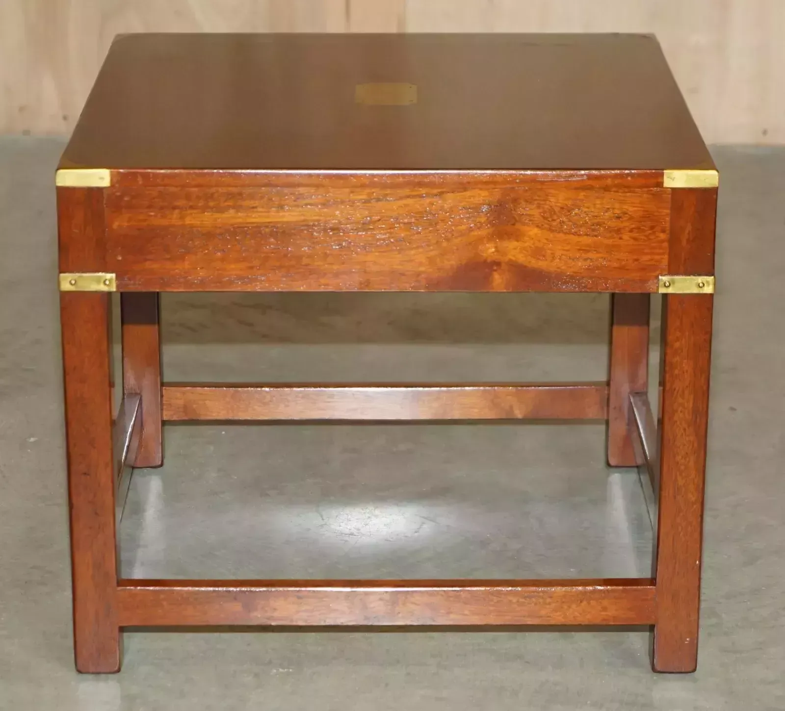 photo furniture Fine Pair Of Harrods Kennedy Mahogany Military Campaign Single Drawer Tables