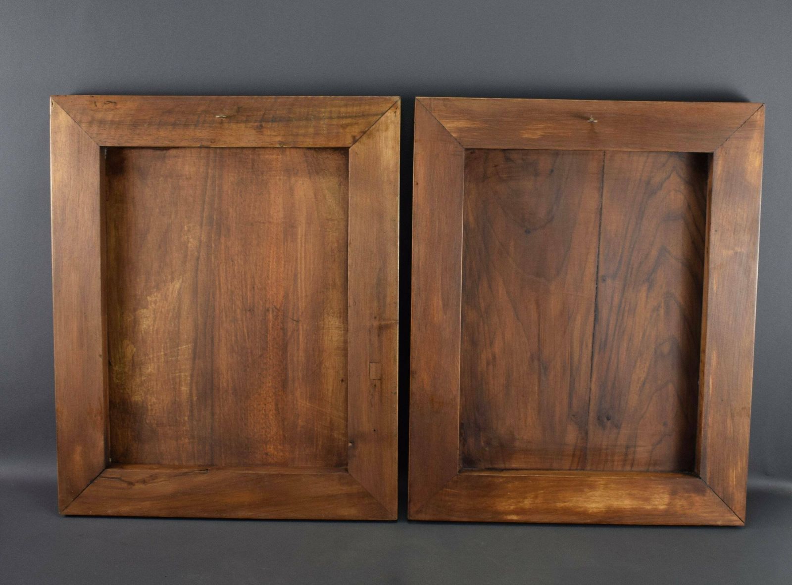 photo furniture Antique Architectural Pair Of French Cherub Hand Carved Wood Panels 19th