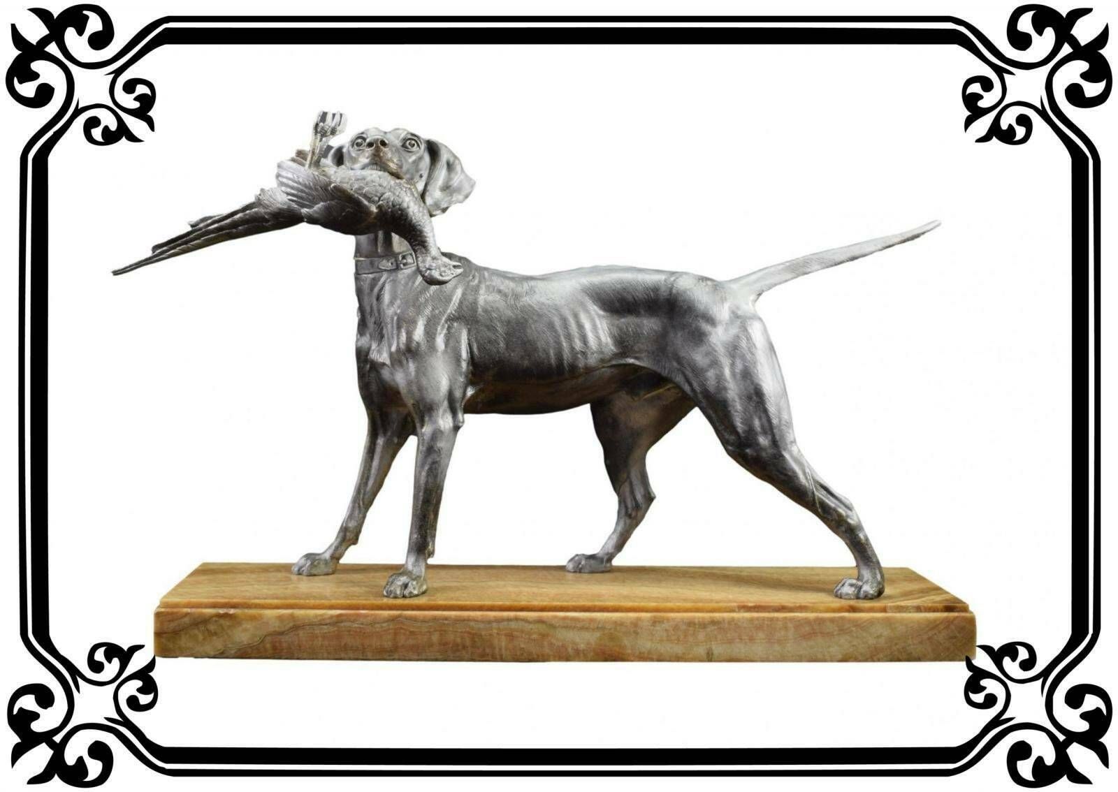 C.Masson Large Sculpture Hunting Dog French
