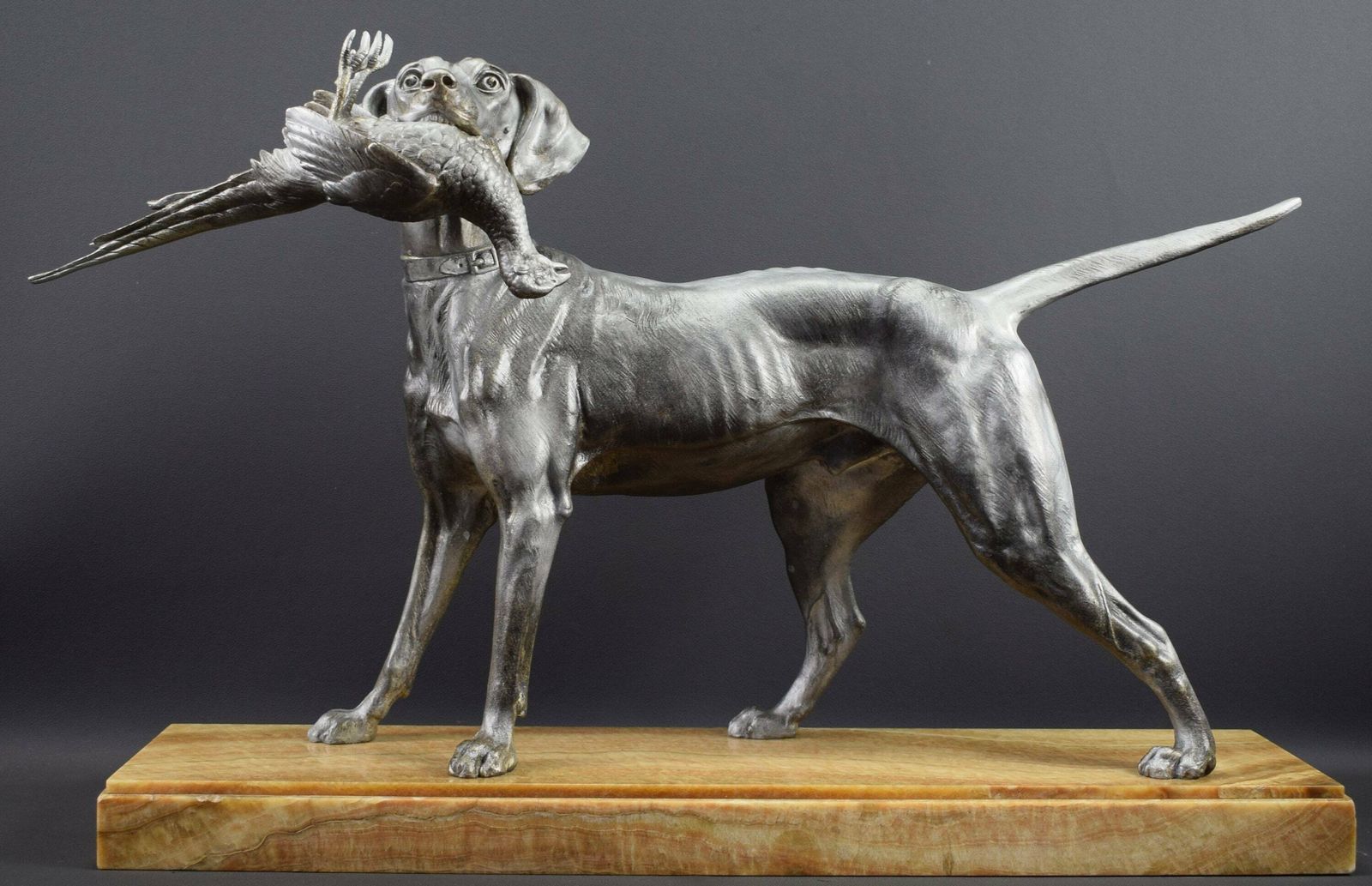 C.Masson Large Sculpture Hunting Dog French photo furniture