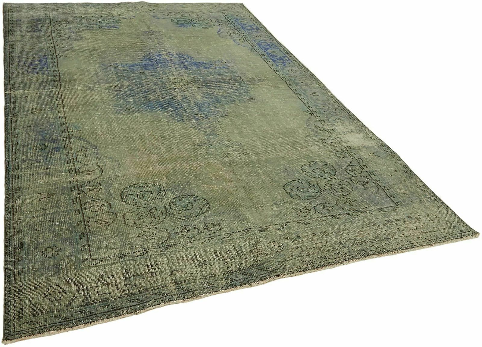 7x10 Blue Overdyed Rug, Oriental photo furniture