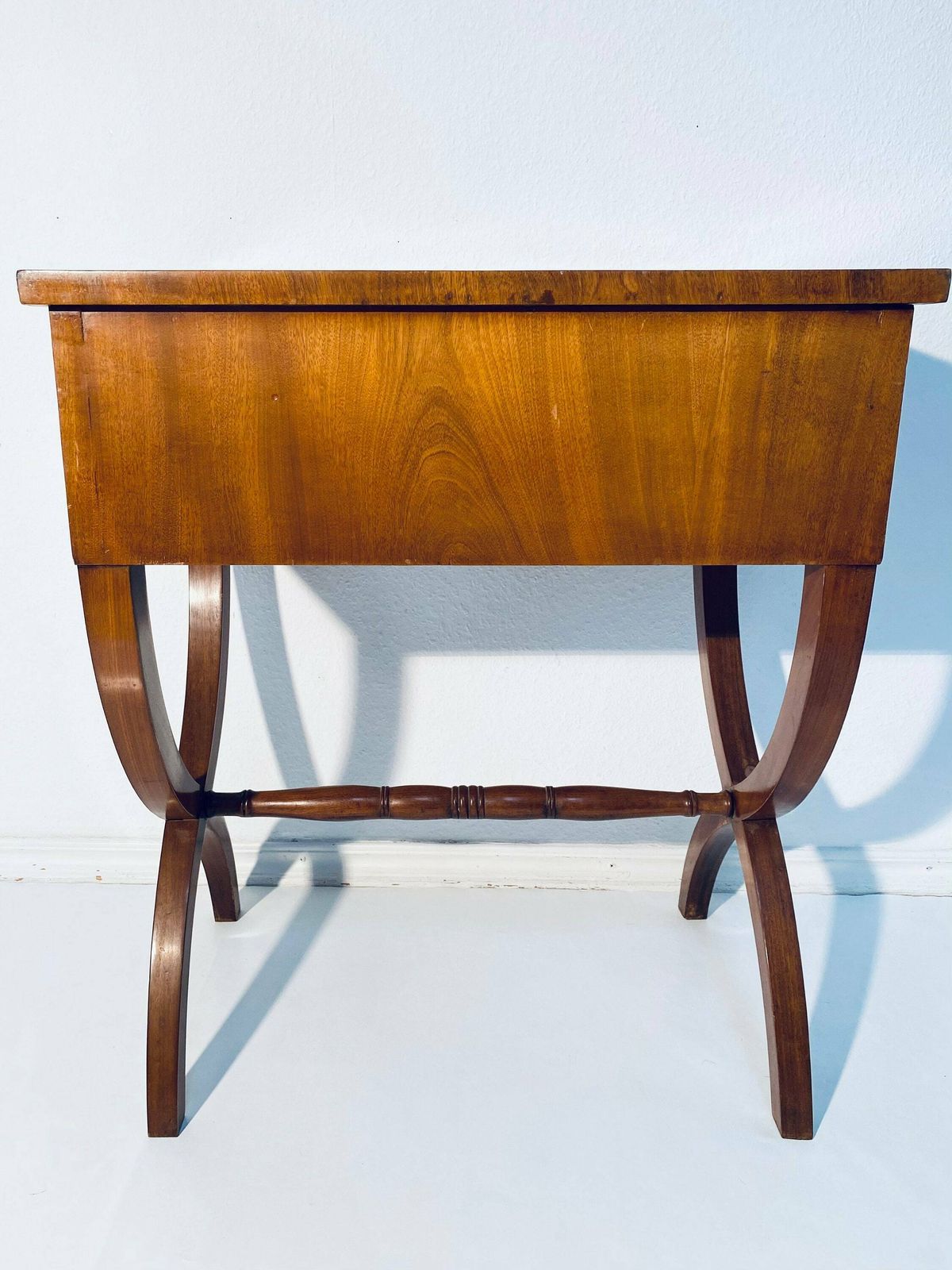 Antique Biedermeier Wooden Sewing Table Writing Desk / 1830s Furniture photo for sale