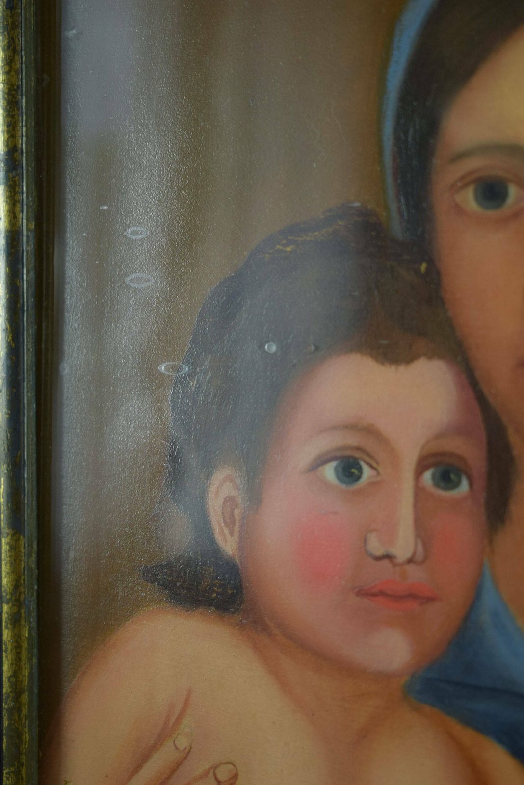 photo furniture Antique French Oil Painting Italian Madonna And Child