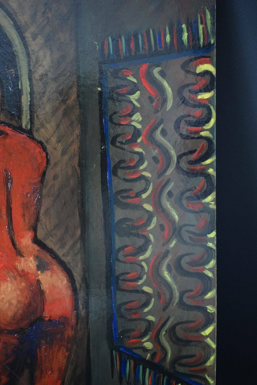 French Oil Painting On Board, Nude Woman photo Art