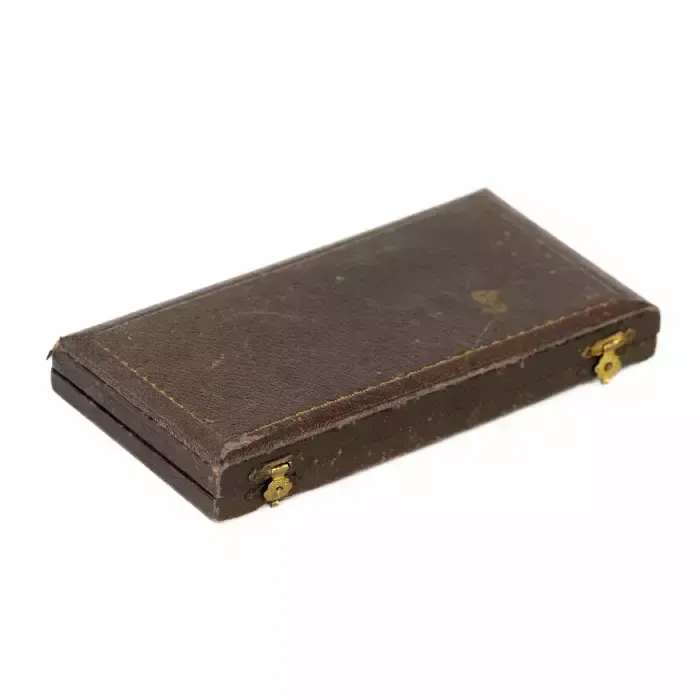 Home Decor English Smoking Set Of Cigarette Case And Matchbox Made Of Silver And Enamel. photo