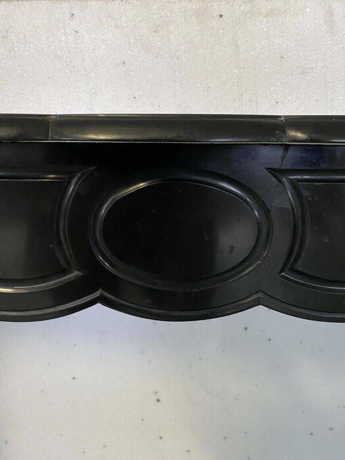 Home Fixtures Louis XV Style Fireplace Model Pompadour Black Marble 20th Century photo