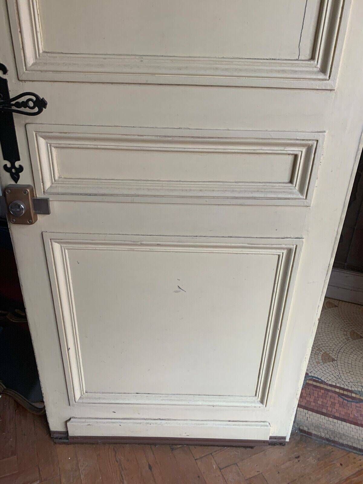 photo furniture Double Sided Passage Door In 20th Century Patinated Fir
