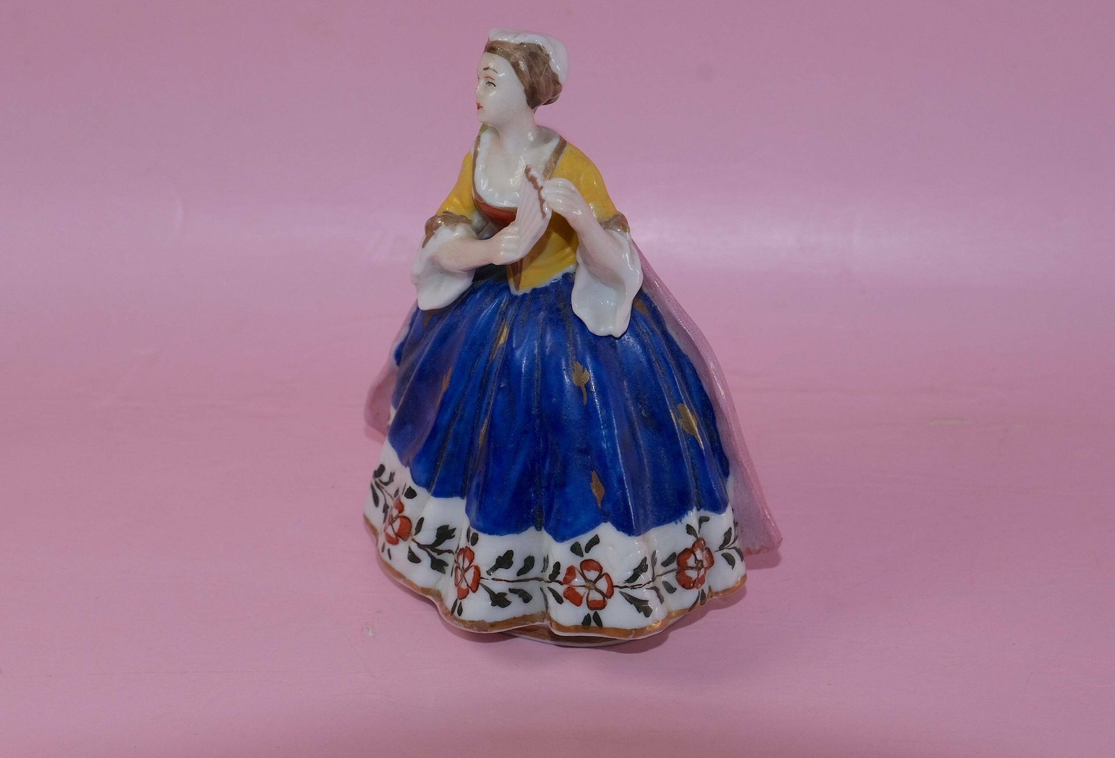 Continental Porcelain Figure, Porcelain Miniature photo for sale