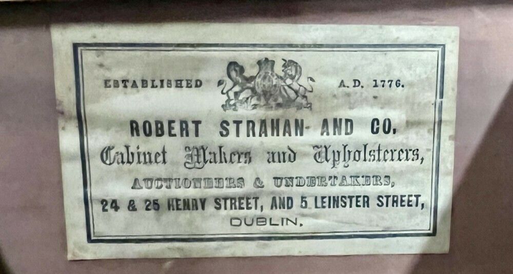 Irish Cellarette By Robert Strahan & Co Of Dublin photo for sale
