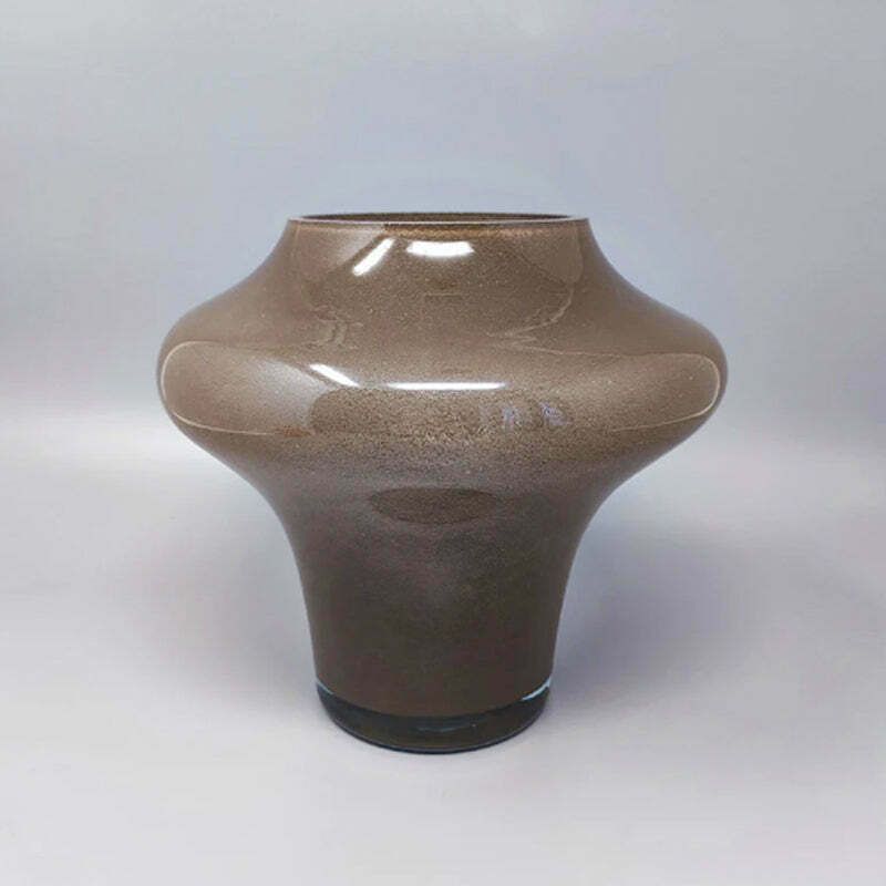 1970s Gorgeous Beige Vase In Murano Glass By Dogi. Made In Italy photo furniture