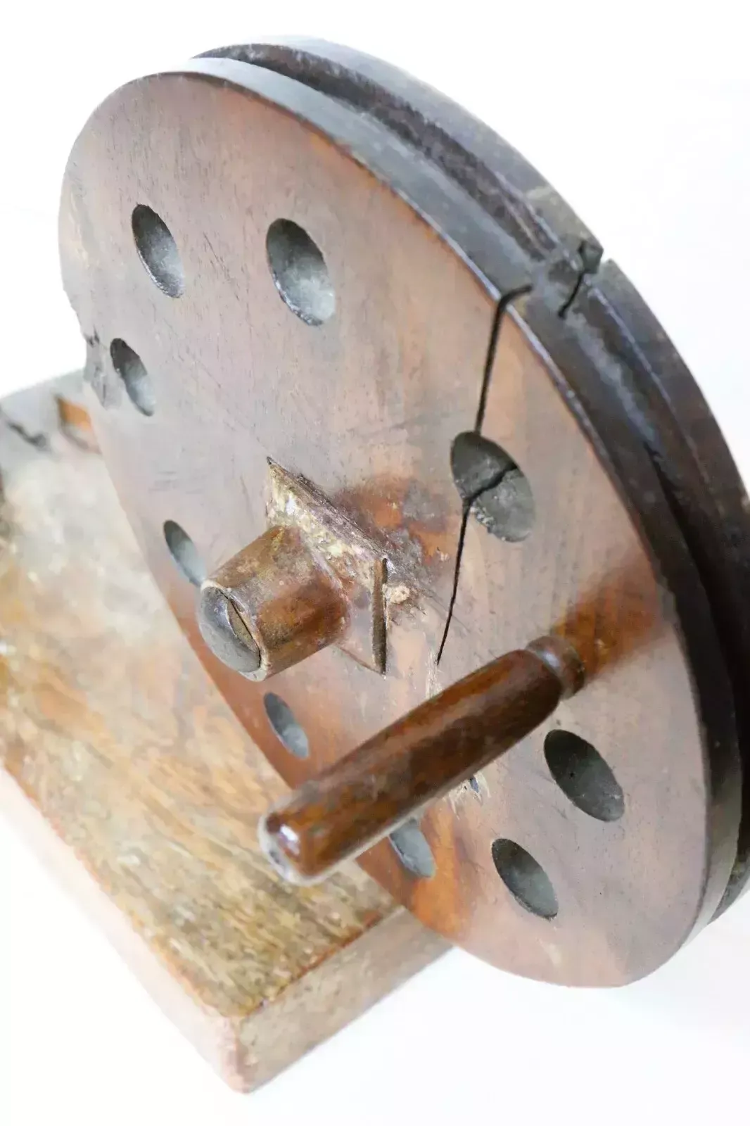 photo for sale Antique Wool Winder Spinning Wheel 19th C. Indian Asian Charkha Country Rustic