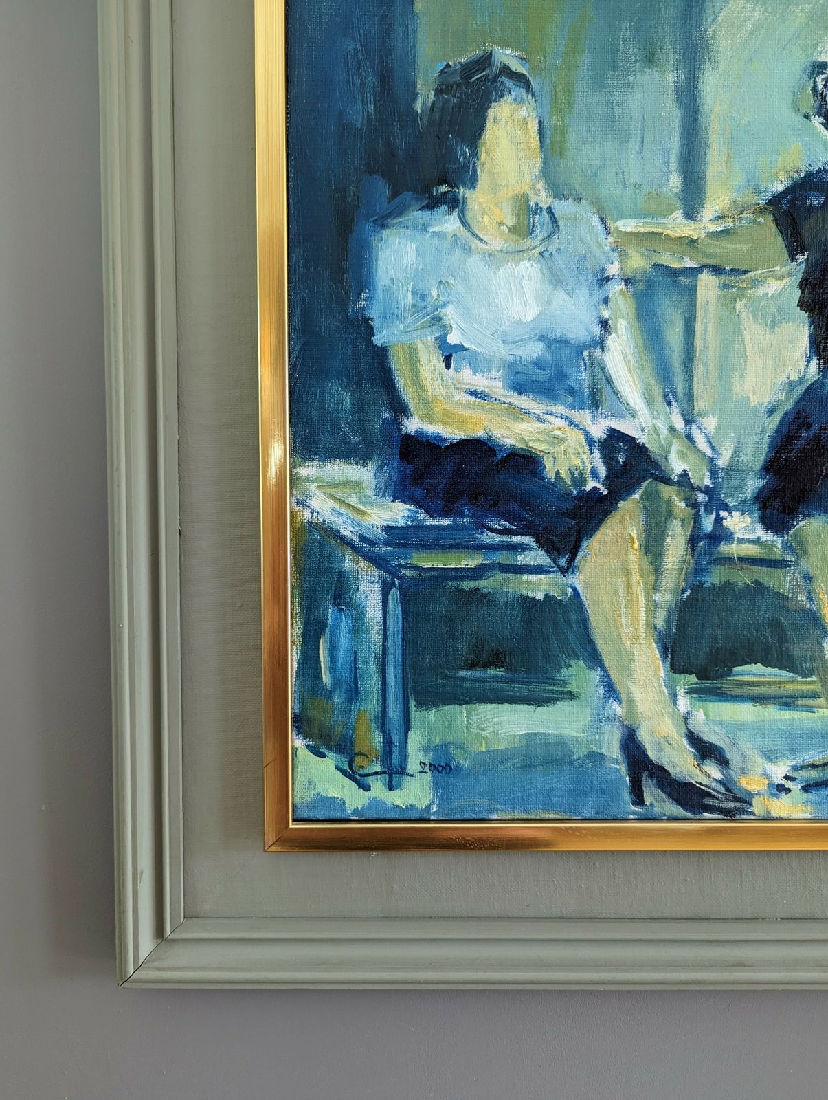 Comfort Oil Painting, 2000s, Contemporary photo vintage