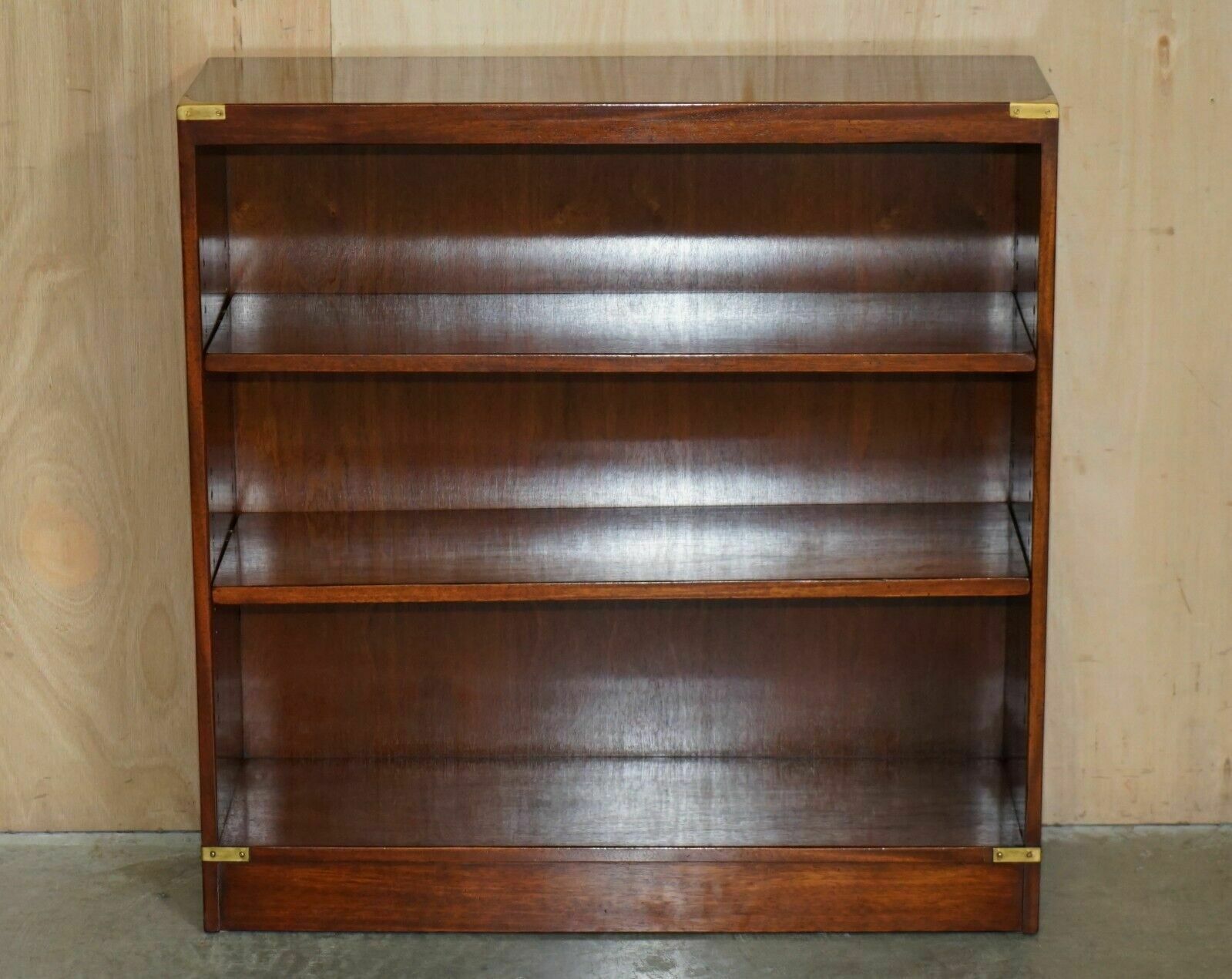 Reh Kennedy Harrods London Solid Mahogany Campaign Dwarf Library Bookcase photo furniture